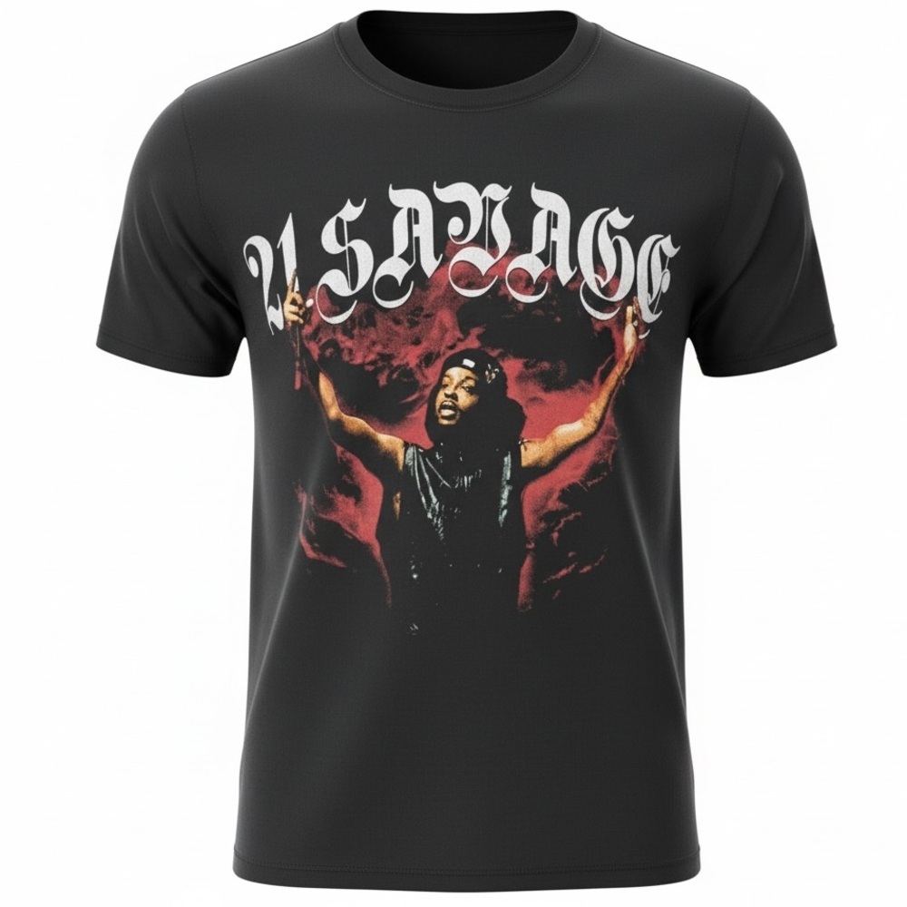 NWOT 21 Savage Men's Black Graphic Tee, Medium